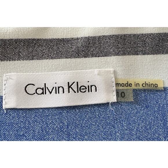 Calvin Klein Stripe Sheath Sleeveless Dress Womens Size 10 (1233) - Picture 5 of 7